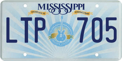 MS license plate LTP705
