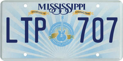 MS license plate LTP707