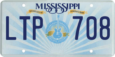 MS license plate LTP708