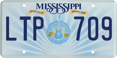 MS license plate LTP709