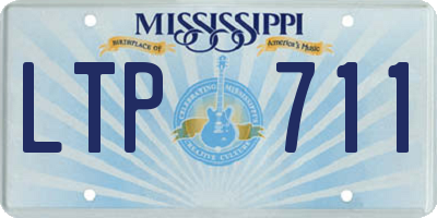 MS license plate LTP711