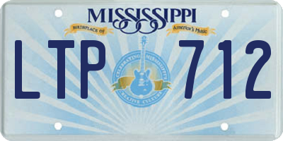 MS license plate LTP712