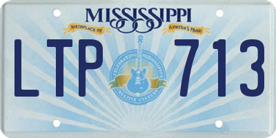 MS license plate LTP713