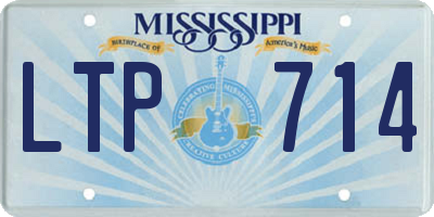 MS license plate LTP714