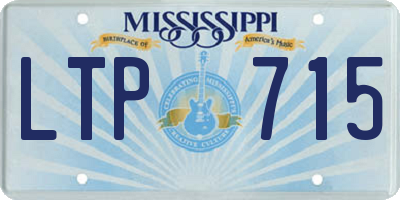 MS license plate LTP715