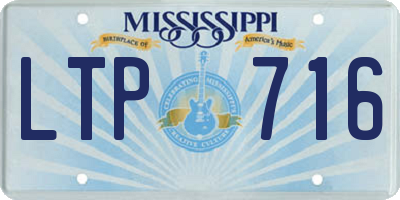 MS license plate LTP716