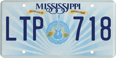 MS license plate LTP718