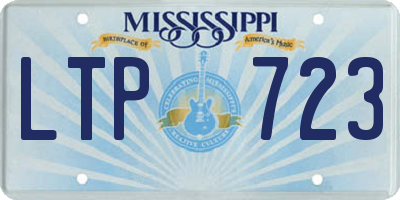 MS license plate LTP723