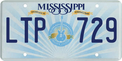 MS license plate LTP729