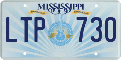 MS license plate LTP730
