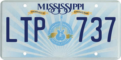 MS license plate LTP737