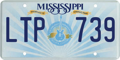 MS license plate LTP739