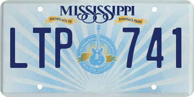MS license plate LTP741