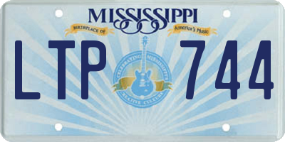 MS license plate LTP744