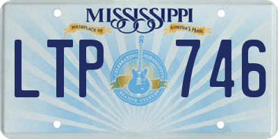 MS license plate LTP746