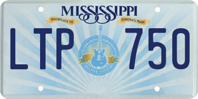 MS license plate LTP750