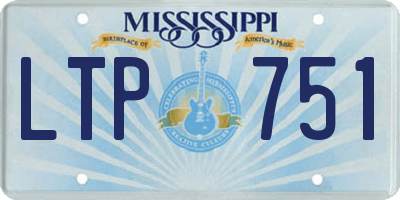 MS license plate LTP751