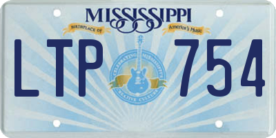 MS license plate LTP754
