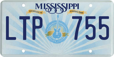 MS license plate LTP755