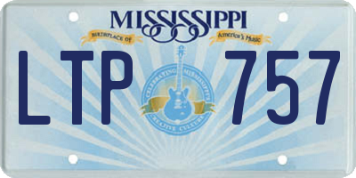 MS license plate LTP757