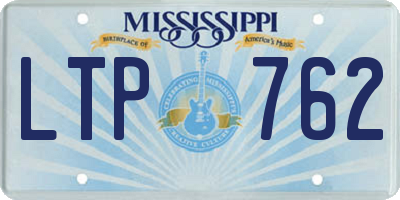MS license plate LTP762