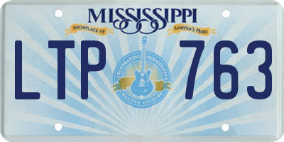 MS license plate LTP763