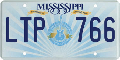 MS license plate LTP766