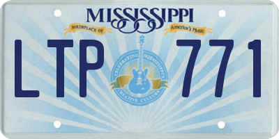 MS license plate LTP771
