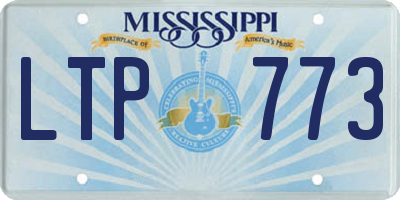 MS license plate LTP773