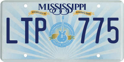 MS license plate LTP775