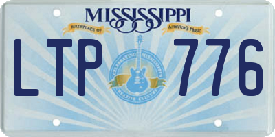 MS license plate LTP776