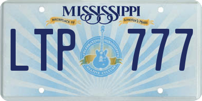 MS license plate LTP777