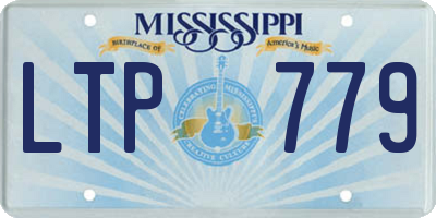 MS license plate LTP779