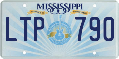 MS license plate LTP790