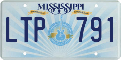 MS license plate LTP791