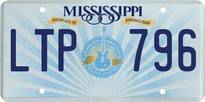 MS license plate LTP796
