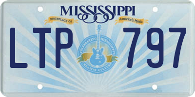 MS license plate LTP797