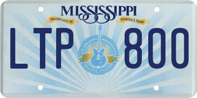 MS license plate LTP800