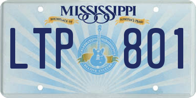 MS license plate LTP801