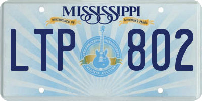 MS license plate LTP802