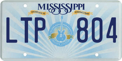 MS license plate LTP804