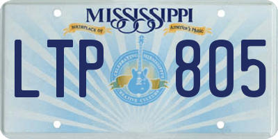 MS license plate LTP805