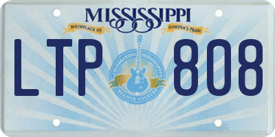 MS license plate LTP808