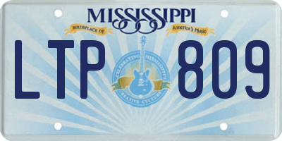 MS license plate LTP809