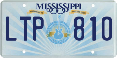MS license plate LTP810