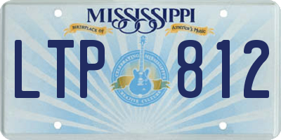 MS license plate LTP812