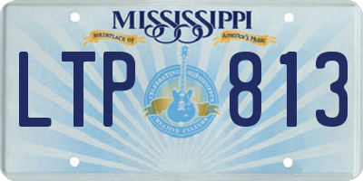 MS license plate LTP813