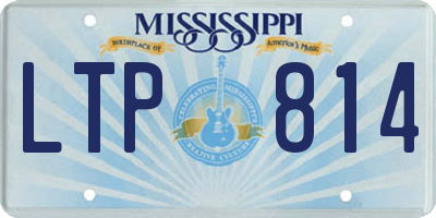MS license plate LTP814