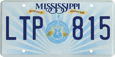 MS license plate LTP815