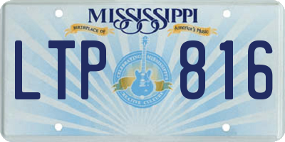 MS license plate LTP816